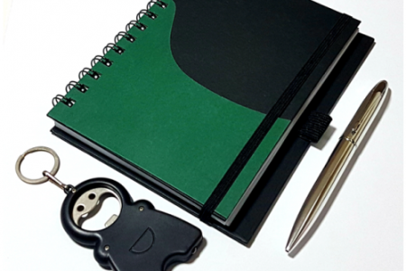 Emerald Writing Notebook With Marino Executive Pen And 3-in-1 Keychain